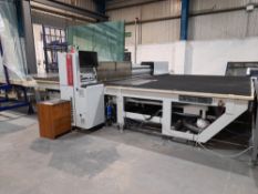 Intermac Genius 37LM glass cutting machine, Serial Number, with Genius 37 ST air cushioned infeed