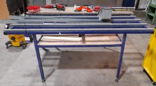 Steel framed cutting table (App. 2000 x 1300)