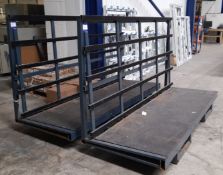 2 x Sheet stock racks, with fork truck mounting