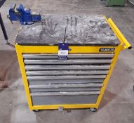 Yamoto mobile tool chest, with fixed vice