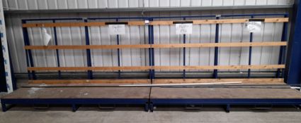 2 x Sheet stock rack with fork truck mounting (App. 2400 x 800)