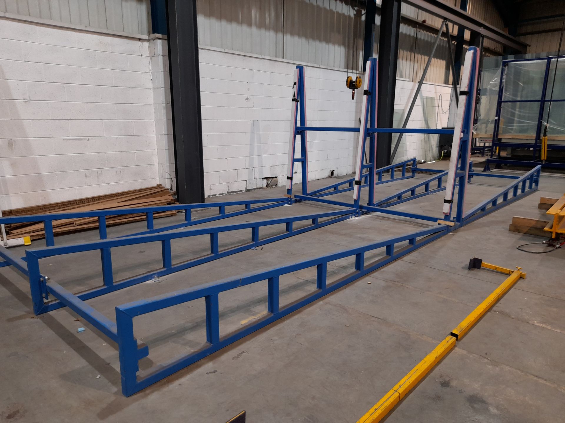 Twin sided sheet glass stock rack