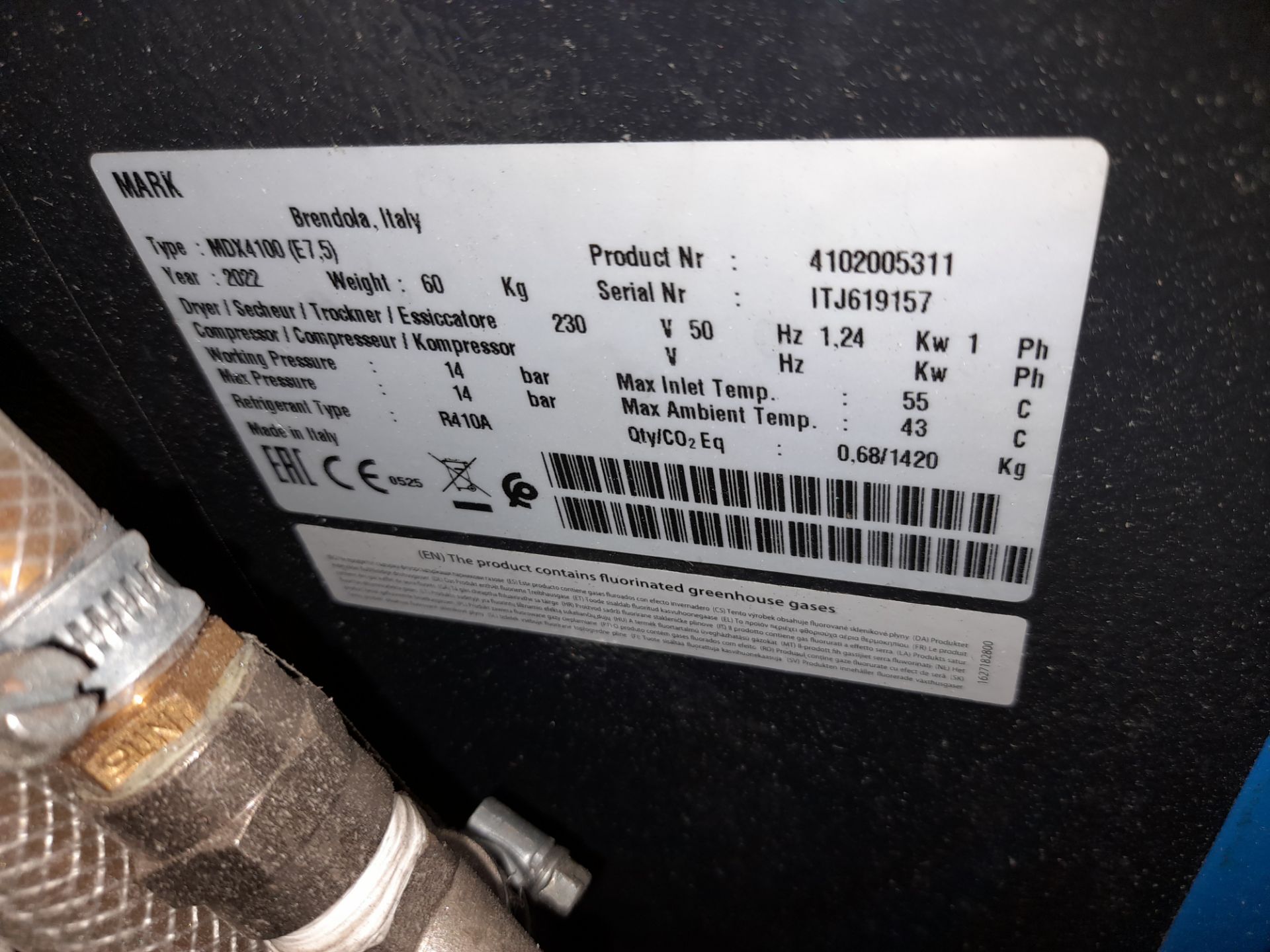 Mark MDX4100 dryer, Serial No. ITJ619157, Year 2022, - Image 2 of 2