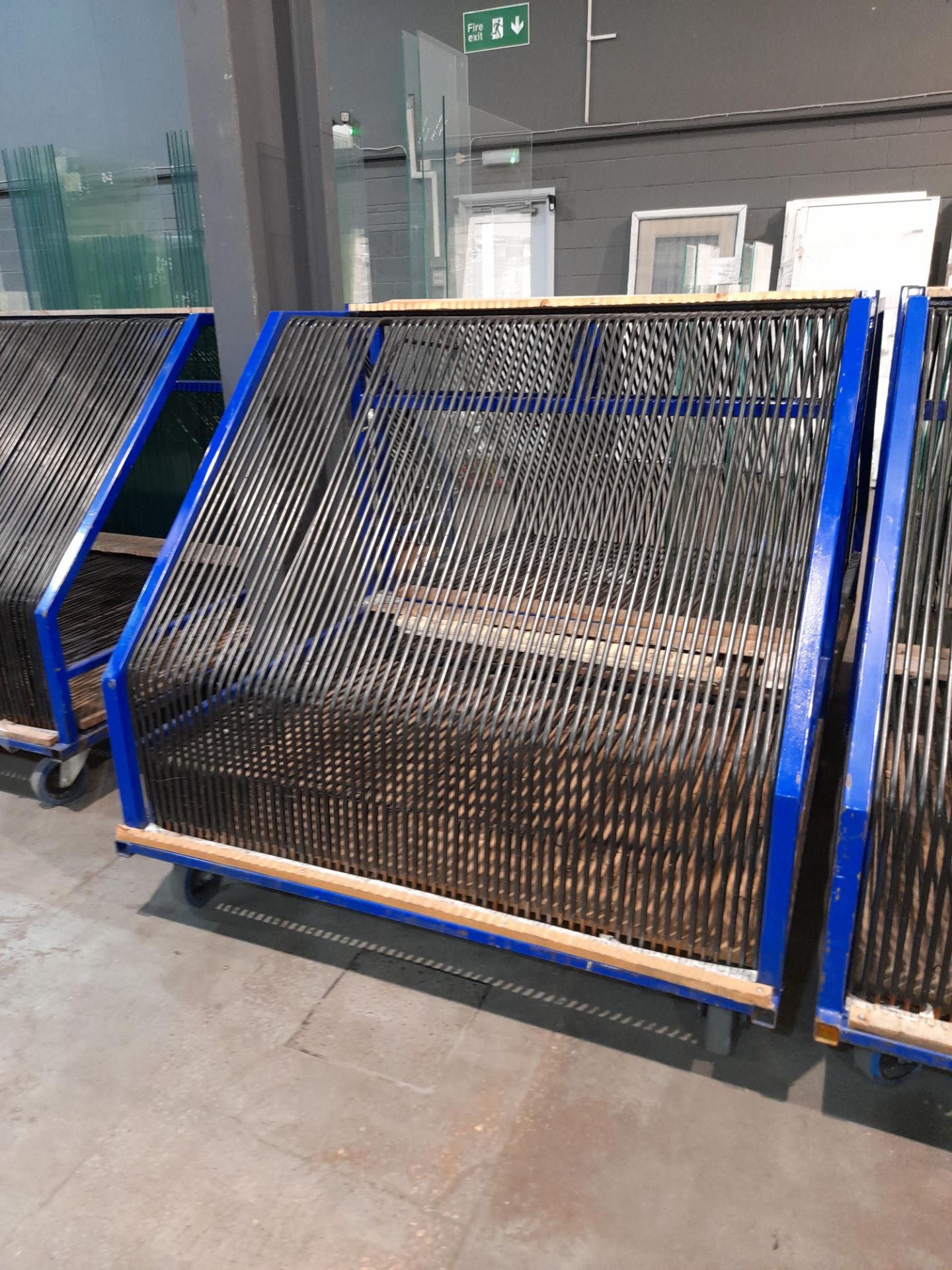 2 x Mobile glass sheet stock trolleys, with contents (Buyer must removal all) - Image 2 of 2