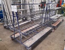 4 x Double sided sheet stock trolleys (2200 x 1300) (Contents not included)