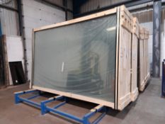 Approx 96 sheets of 6.76mm thickness laminated glass, size approx. 3300 x 2140mm (4 packs of 24)