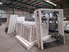 Large quantity of uPVC window frame enclosures