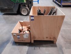 Quantity of lifting equipment to include straps, hooks, etc, to crate & box