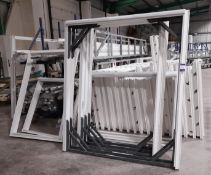 Large quantity of uPVC window frame enclosures