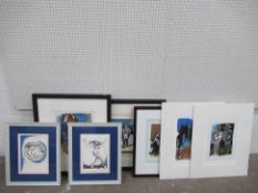 5x Josef Herman: Signed Limited Edition Lithograph Prints and 2x Josef Herman Lithographs - sizes va