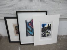 3x Josef Herman: Signed Limited Edition Lithograph Prints - various sizes