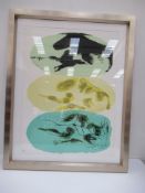 Eye and Camera: Yellow and Green' Screenprint by John Piper - 57x55cm