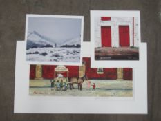 2x Peter Brook Lithiographs together with a Alan Lowndes Photolithograph