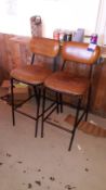 2 x Leather Bar Chairs