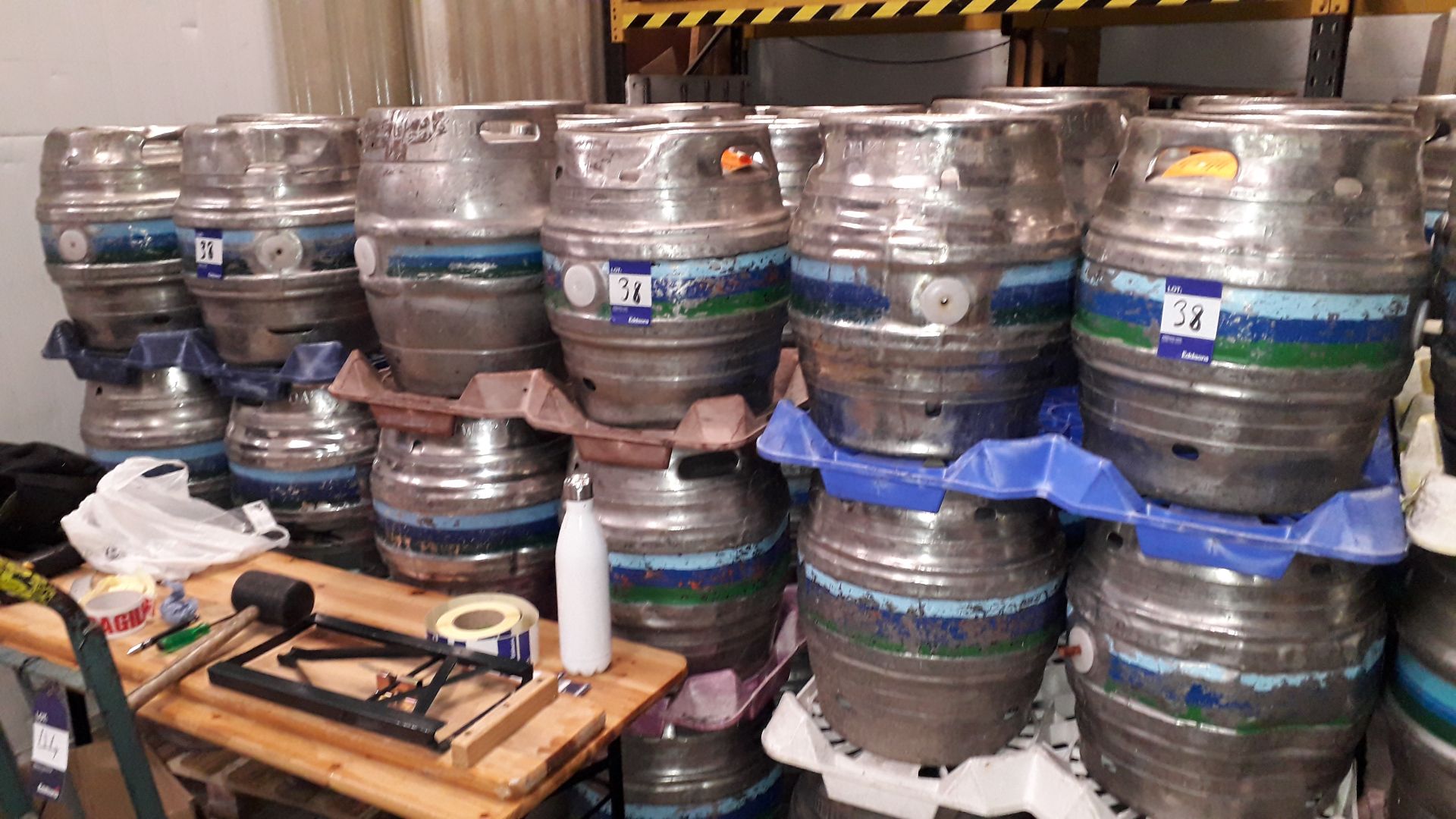 Approx. 110 x 9 Gallon Stainless Steel Beer Kegs and Quantity of Keg Pallets - Image 2 of 4
