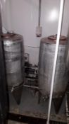 2 x Stainless Steel 100Ltr Fermentation Tanks