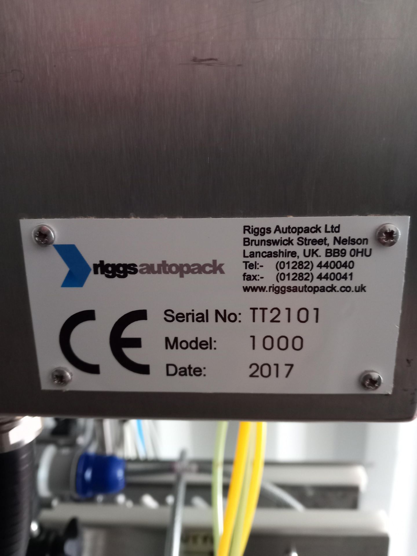 Riggs Autopack 1000 pass through depositor, Serial Number TT2101 (2017) - Image 3 of 3