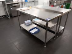 Stainless steel table (1600x660)