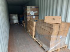 Large quantity of packaging to 10 pallets/part pallets to container to include plastic tubs,