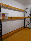 2 x Bays of Link 51M pallet racking, comprising 4 x uprights (3000mm), 6 x cross beams (3900mm) (