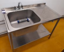Unbadged Stainless Steel Sink drainer sink (650 x 1200) – Disconnection by qualified tradesperson