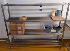 Stainless Steel Four Tier Shelving Unit (1800 x 400)