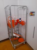Cage Trolley with Cleaning Equipment