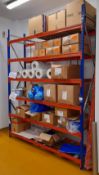 Single Bay of Boltless shelving comprising 2 x uprights (3000mm), 12 x cross breams (2400mm), with