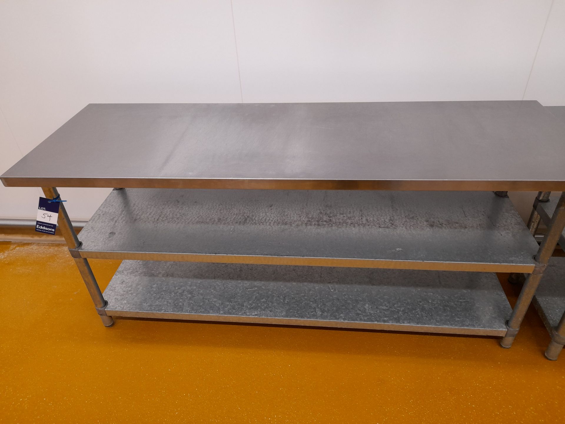 2 x Stainless Steel “topped” prep tables (600 x 1800) - Image 2 of 2