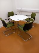 Small meeting table with 4 x meeting room chairs