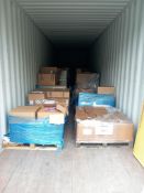 Large quantity of packaging to 18 pallets/part pallets to container to include plastic tubs,