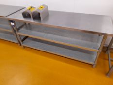 2 x Stainless Steel “topped” prep tables (600 x 1800)