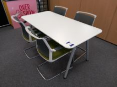 Meeting Table (1600x800) with 4 x meeting chairs