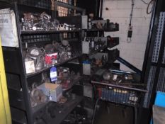 Contents to 3 x Trolleys including Various Used Prop Shaft/ Components and 2 Door Flammable Cabinet