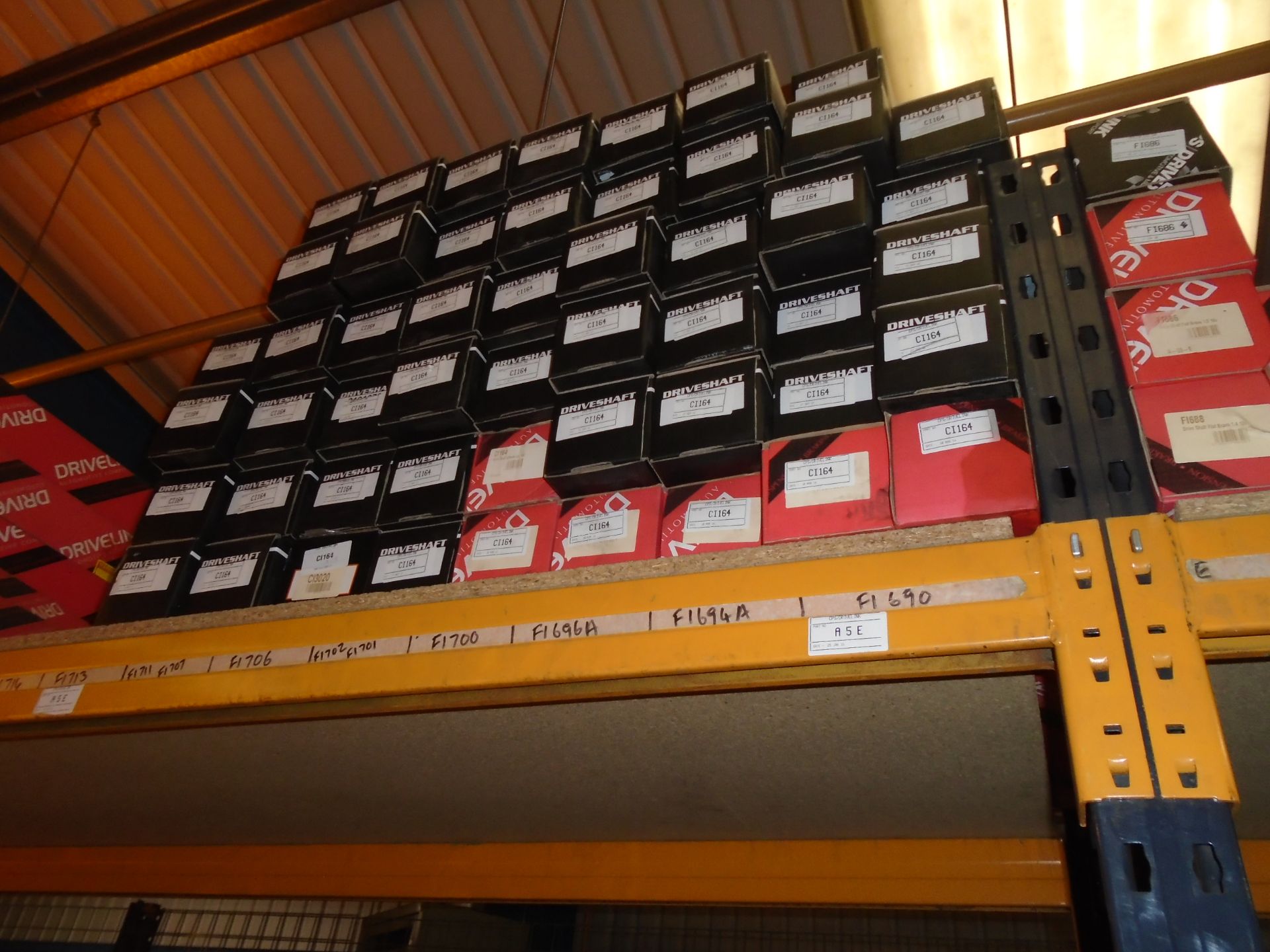 6 x Bays Assorted Boxed Non Drive Shafts & CV Kits – Located Mezzanine Floor, Racking not included - Image 2 of 4