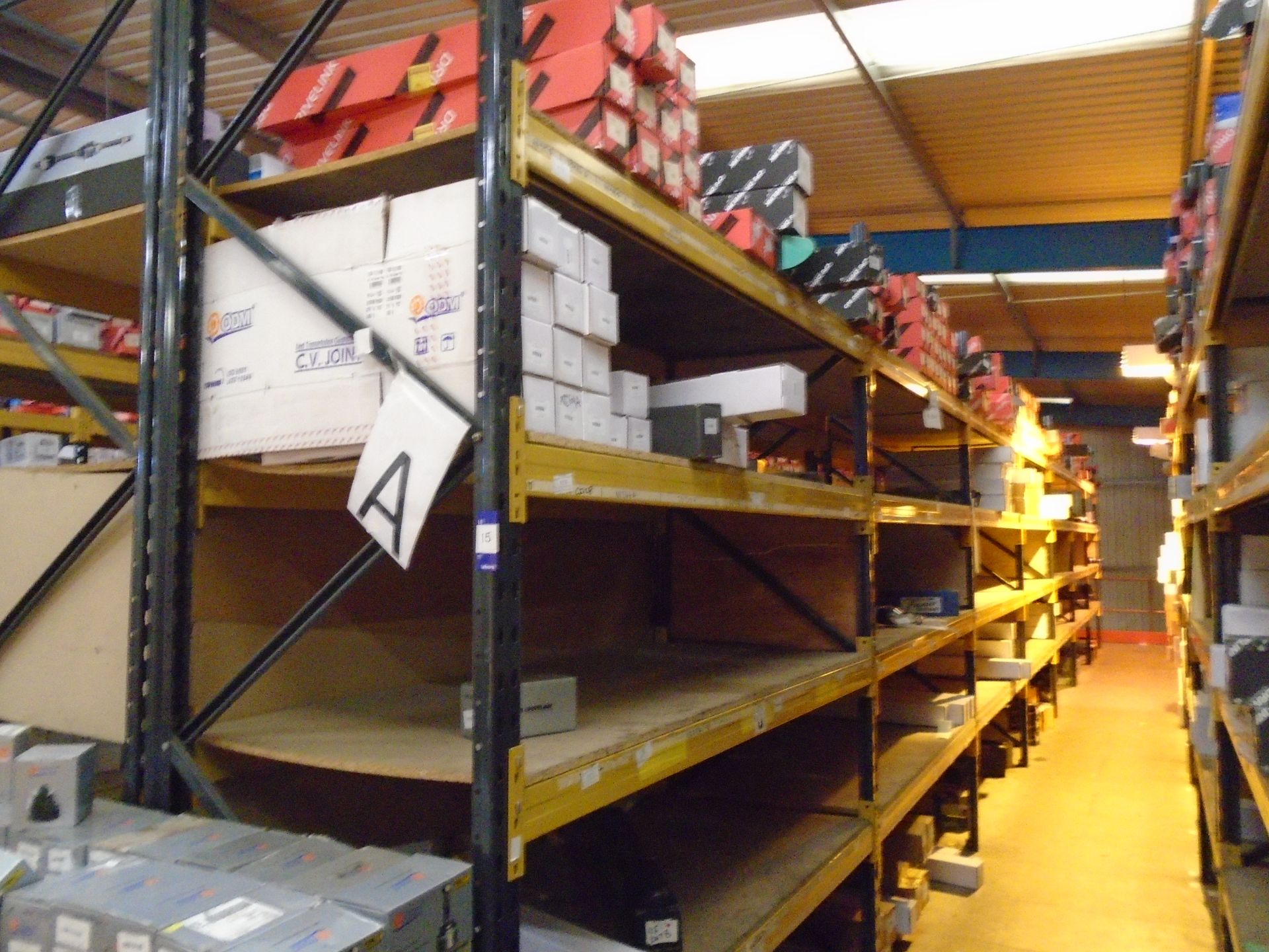 6 x Bays Assorted Boxed Non Drive Shafts & CV Kits – Located Mezzanine Floor, Racking not included