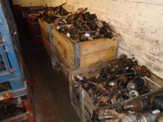 Quantity to 3 x Wooden Crates & 2 x Baskets Various Drive Shafts (Used) Baskets & Crates included