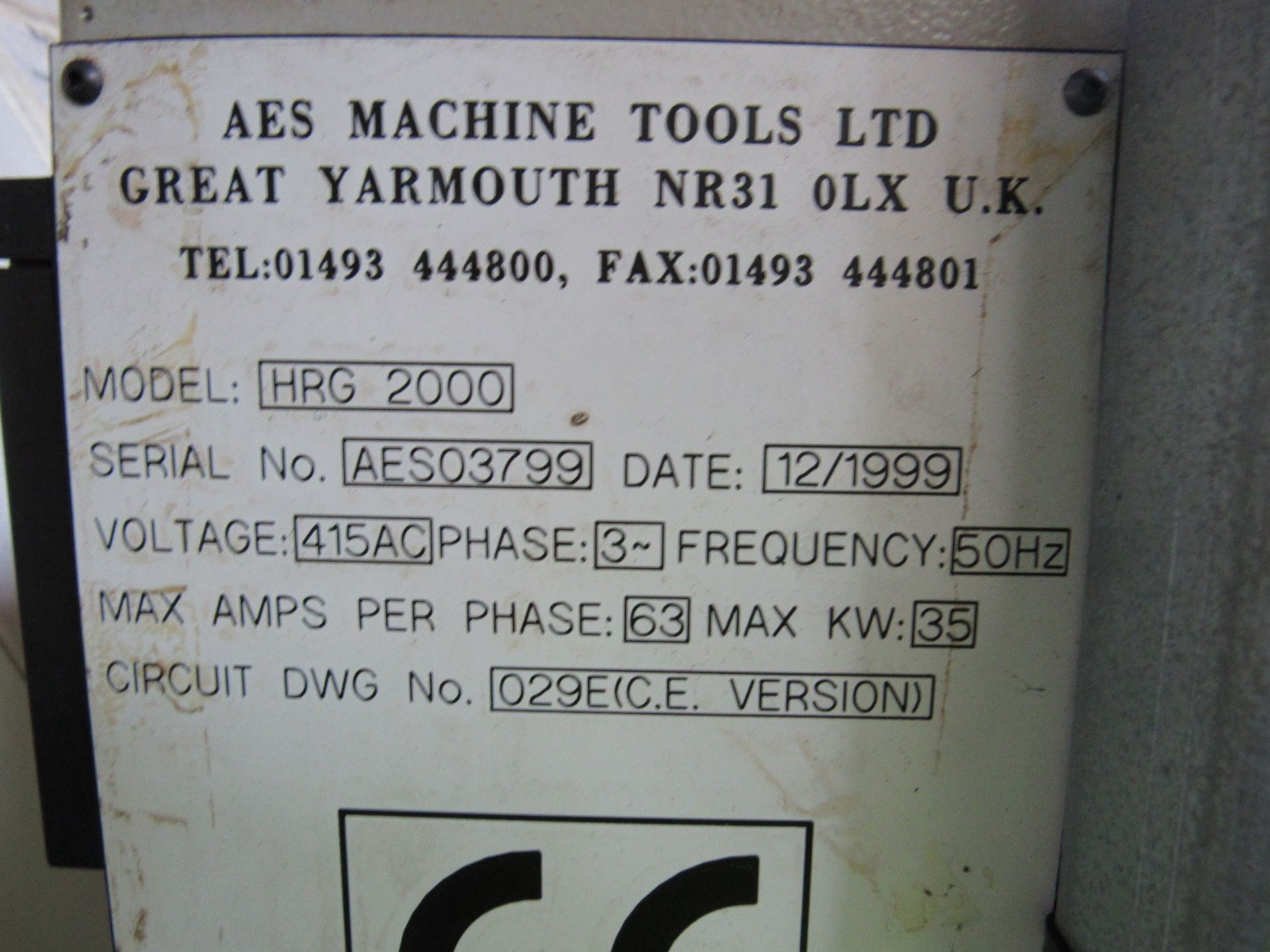 AES grinding machine No. 1 DL112 - Image 6 of 10