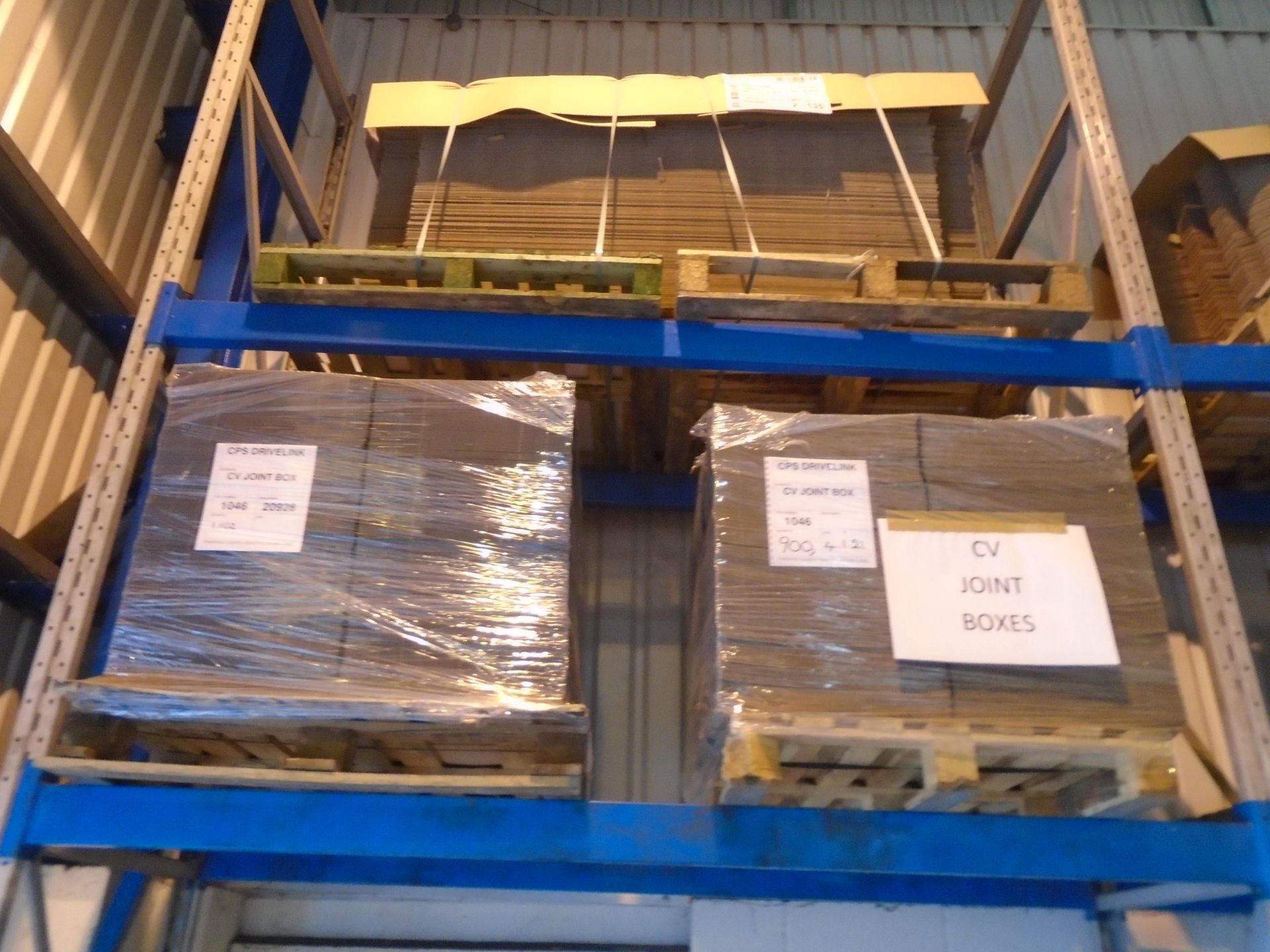 9 Pallets of Cardboard Packaging to 4 Bays (Racking not includ3ed) - Image 4 of 4