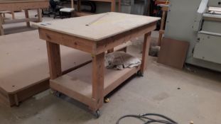 Mobile Timber Workbench, Approx 1,500 x 1,000 (Loc