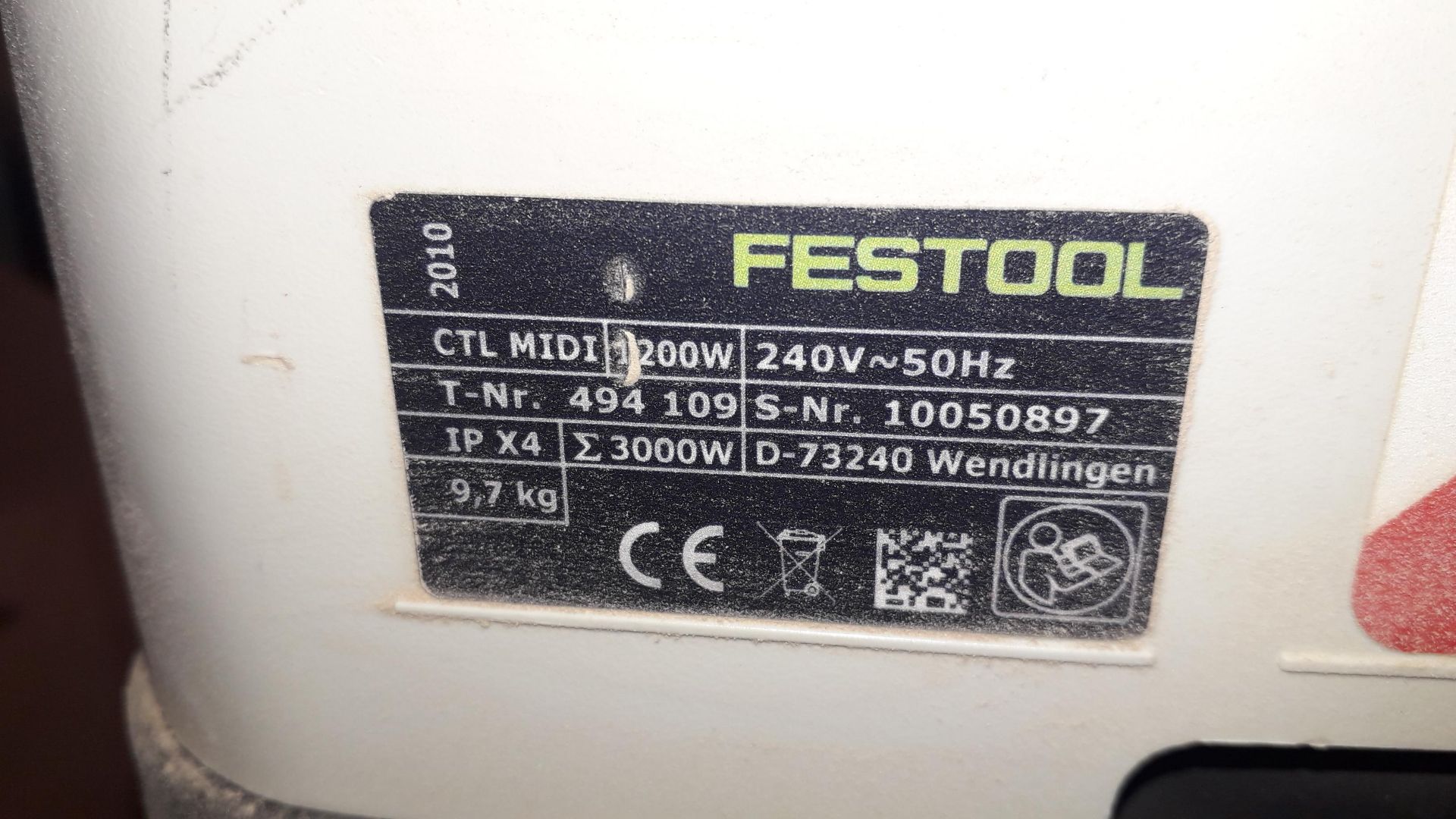 Festool CTL Midi 1,200w Mobile Dust Extractor (201 - Image 2 of 2