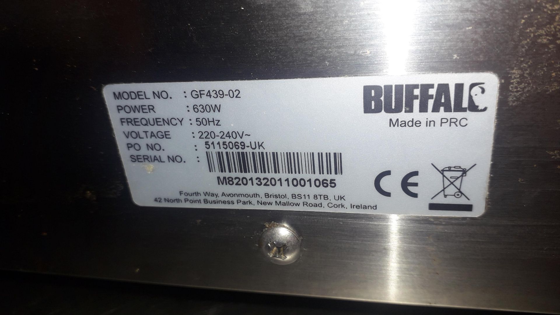 Buffalo GF439-02 Chamber Vacuum Pack Machine Serial Number M820132011001065 - Located on 1st Floor - Image 3 of 3