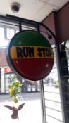 Rum Stop Electrical Light Up Sign Approx. 500mm (Requires Removal By Qualified Tradesperson)