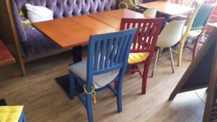8x Painted Timber Slat Chairs