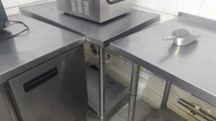 Stainless Steel Prep Table with Galvanised Steel Shelf Under 910x610 - Located on 1st Floor
