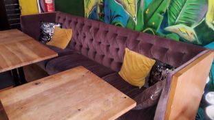 2x Upholstered Dining Benches 2500x750
