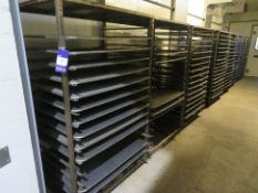 8x Baker's Racks 1000 x 800mm & a qty of flat trays