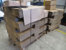 6x Pallets of brown cardboard boxes- 400 x 320 x 170mm
