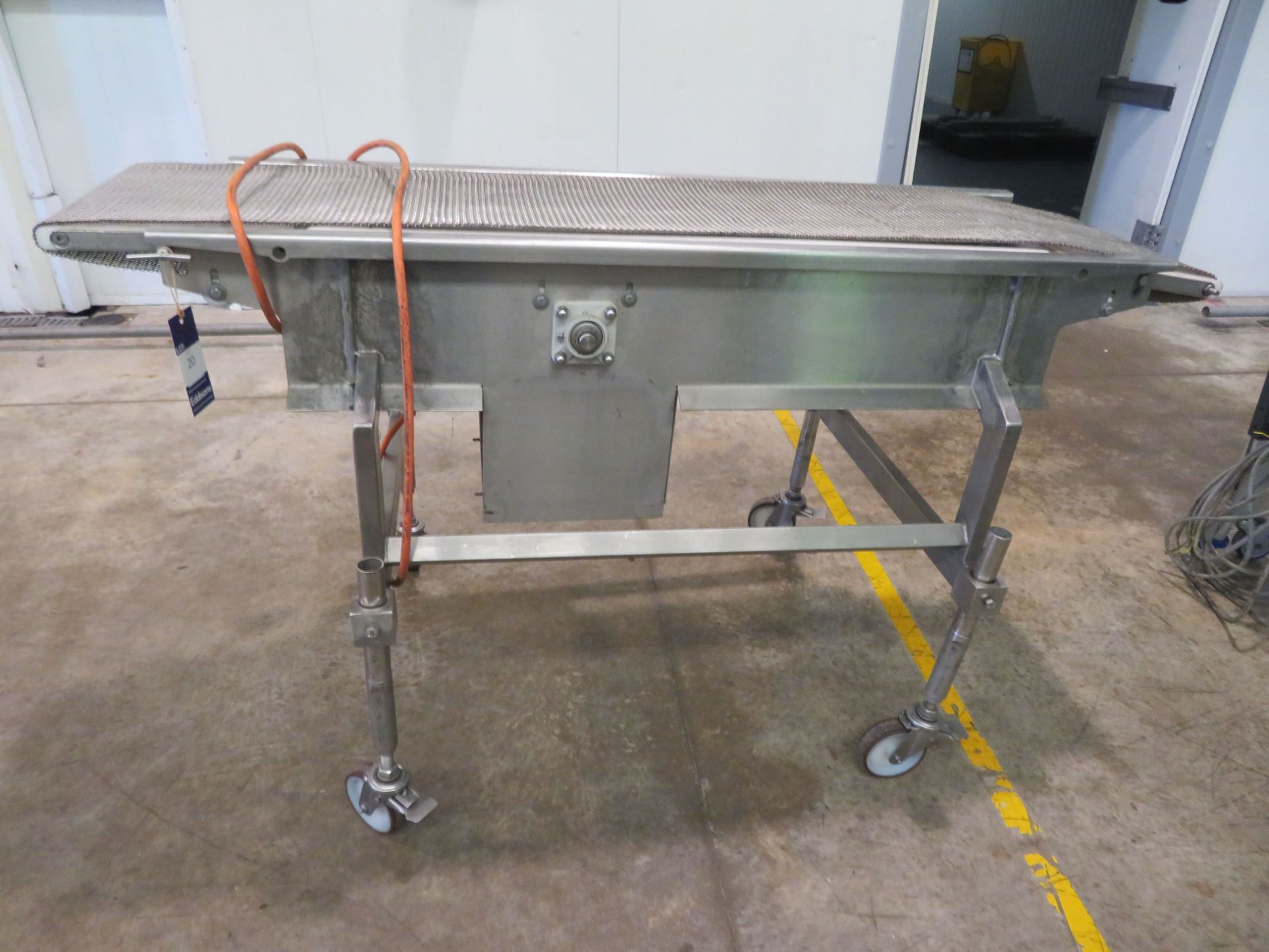 Mobile Wire Mesh Belt Conveyor 1800 x 400mm