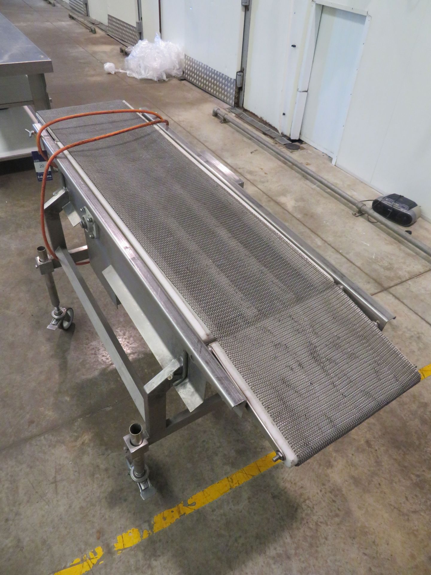 Mobile Wire Mesh Belt Conveyor 1800 x 400mm - Image 2 of 3